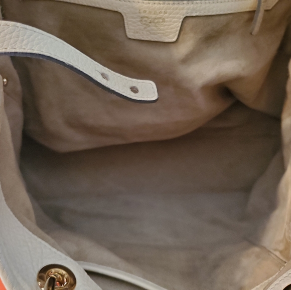 Vintage Anya Hindmarch Signature Striped bucket bag with metal foxhead handles - Picture 14 of 16